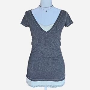 2000s VTG Gray T Shirt with Pocket